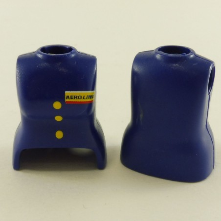 Playmobil 23774 Playmobil Lot of 2 Busts of Woman Dark Blue Aeroline