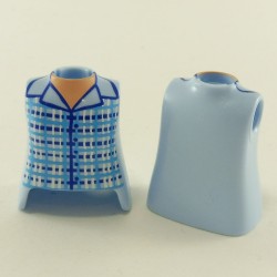 Playmobil 23775 Playmobil Set of 2 Blue Sky Female Busts with Blue and White Mail