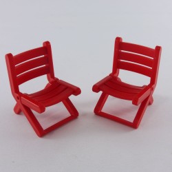 Playmobil 25213 Playmobil Set of 2 Red Folding Chairs Circus Romani 3728