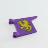 Playmobil 7700 Playmobil Drapeau Bord Pointe Violet Dragon Jaune