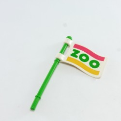 Playmobil 7732 Playmobil Drapeau de Zoo avec Mat