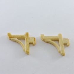 Playmobil 2656 Playmobil Set of 2 White Hooks Steck Torch Strongly yellowed