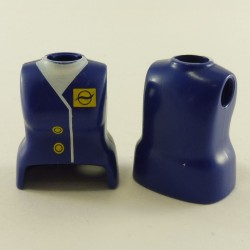 Playmobil 23644 Playmobil Lot of 2 Busts of Dark Blue Woman with White Collar
