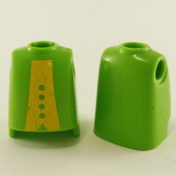 Playmobil 23605 Playmobil Lot of 2 Busts Green and Yellow with Big Belly 1 Worn