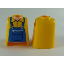 Playmobil 20796 Playmobil Batch of 2 Yellow Busts Blue Overall