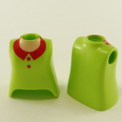Playmobil 23688 Playmobil Set of 2 Busts of Green Woman with Red Collar