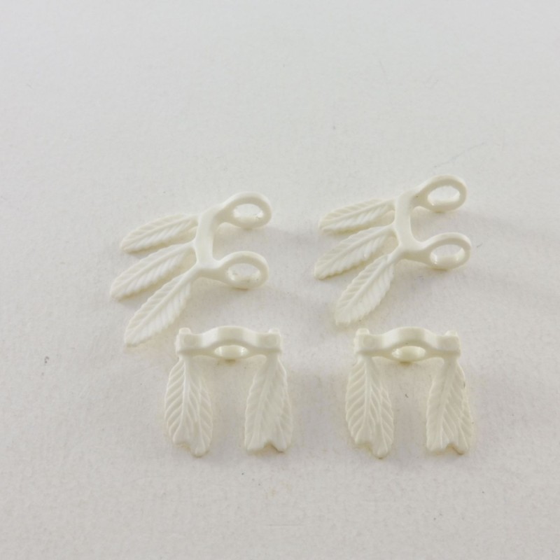 Playmobil 16327 Playmobil Set of 4 Rigid White Feathers Decoration Indian Weapons