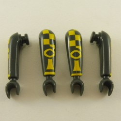 Playmobil 23807 Playmobil Lot of 2 Pairs of Dark Gray Arms and Yellow with Gray Hands