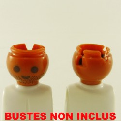 Playmobil 5663 Playmobil Lot of 2 Men's Tanned Head Bad shaved Place for Side Whiskers
