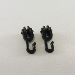 Playmobil 3228 Playmobil Set of 2 black pulleys for pirate ship 3550 3750 3050 3053