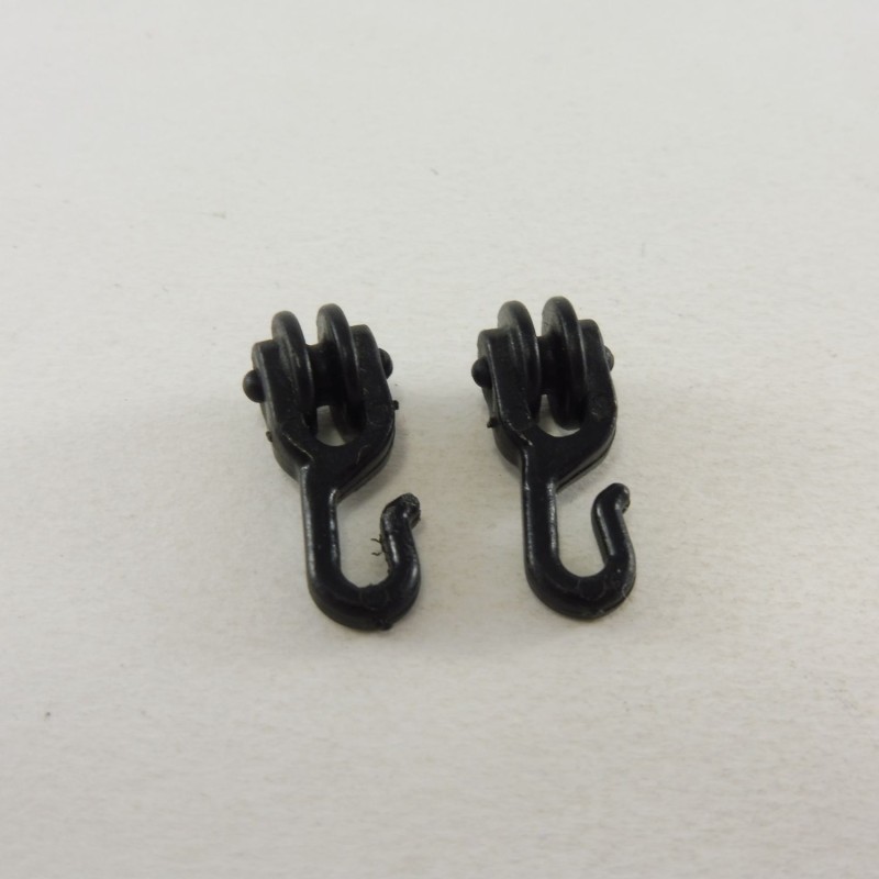 Playmobil 3228 Playmobil Set of 2 black pulleys for pirate ship 3550 3750 3050 3053