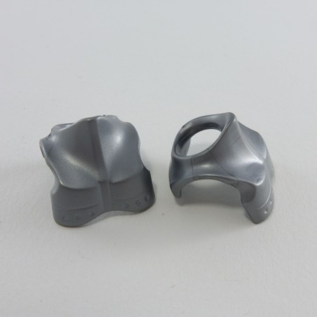 Playmobil 7072 Playmobil Lot of 2 Gray Neck Armor