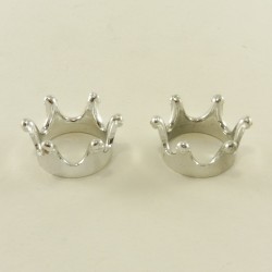 Playmobil 10347 Playmobil Set of 2 Crowns Silver Chrome Vintage 3263 3335 3405 3568