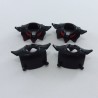 Playmobil 26976 Playmobil Lot of 4 Black and Red Neck Armor Edges with 2 Pimples