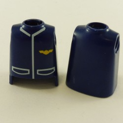 Playmobil 23756 Playmobil Set of 2 Dark Blue Busts with White Pockets and Yellow Logo