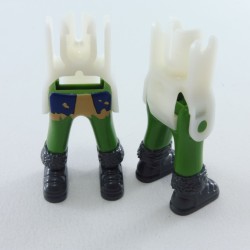 Playmobil 26977 Playmobil Lot of 2 Pairs of Green Legs Gray Boots