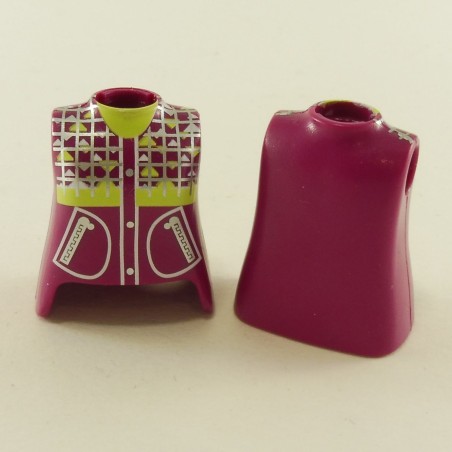 Playmobil 23762 Playmobil Set of 2 Purple Woman Busts with Yellow and Silver Deco