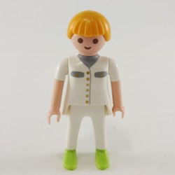Playmobil 24823 Playmobil White and Gray Woman with Yellow High Ponytail
