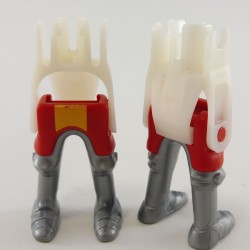 Playmobil 11186 Playmobil Set of 2 Pairs of Red and Yellow Legs Gray Armor Boots