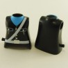 Playmobil 23749 Playmobil Lot de 2 Bustes Police Noirs Femme avec Col Bleu et Picot pour Holster