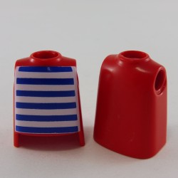 Playmobil 24746 Playmobil Lot de 2 Bustes Rouges avec Lignes Bleues et Blanches