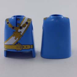 Playmobil 24433 Playmobil Lot de 2 Bustes Officiers Bleu avec Médaille et Ceinture Dorée