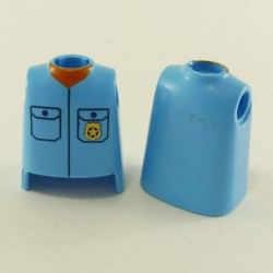 Playmobil 23750 Playmobil Set of 2 Blue Police Busts with Bronzed Pass