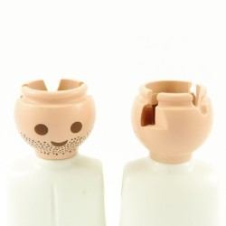 Playmobil 10468 Playmobil Lot of 2 Men's Heads Bad Shaved Place for Side Whiskers