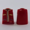 Playmobil 24430 Playmobil Lot of 2 Busts Dark Red with Zip