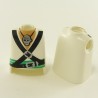 Playmobil 22998 Playmobil Lot de 2 Bustes Pirates Blanc Col Ouvert Ceinture Verte