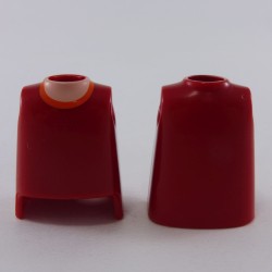 Playmobil 24429 Playmobil Lot de 2 Bustes Rouge Foncé avec Col Orange