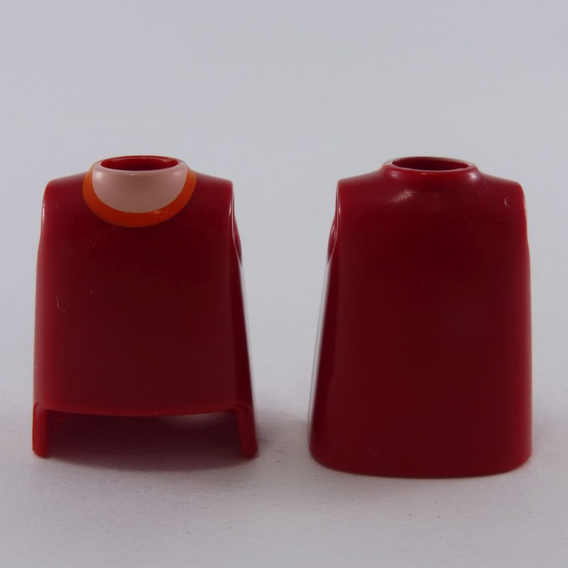 Playmobil 24429 Playmobil Lot of 2 Dark Red Busts with Orange Collar