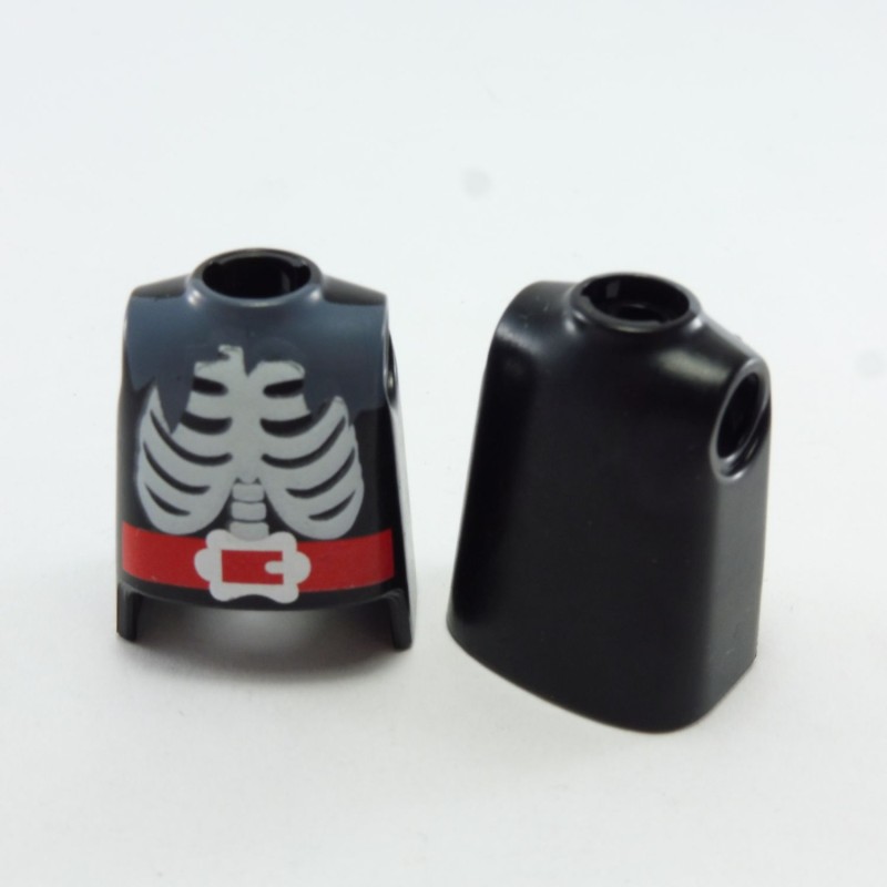 Playmobil 1915 Playmobil Set of 2 black skeleton busts with red belt