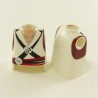 Playmobil 22997 Playmobil Set of 2 Bust Pirates White and Bordeaux Open Collar Red Belt
