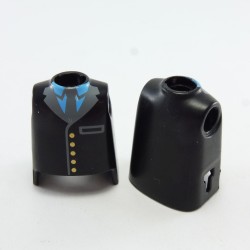 Playmobil 12188 Playmobil Set of 2 Bustes Black Gold Buttons Gray Collar Holster Hole