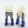 Playmobil 4472 Playmobil Set of 2 Pairs of Legs Silver Gray with Blue Boots
