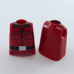 Playmobil 26933 Playmobil Lot de 2 Bustes Rouges avec Ceinture Noir et Col Africain