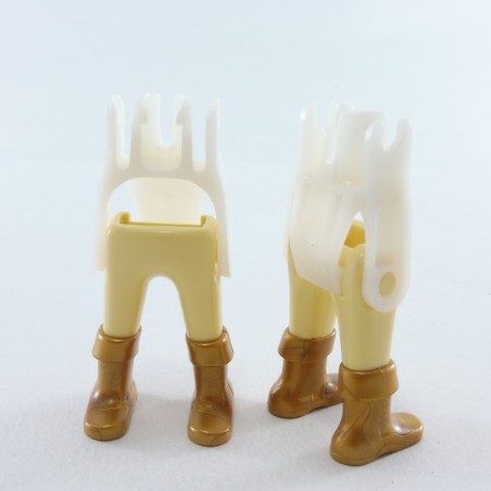 Playmobil 14152 Playmobil Lot de 2 Paires Jambes Jaunes Bottes Dorées Boite 5090 Exclusivité