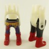 Playmobil 23019 Playmobil Lot of 2 Pairs of Legs Pirate Wholesale Black and Purple Red Boots