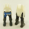 Playmobil 23020 Playmobil Set of 2 Pairs of Black Pirate Legs Boots Gray Blue Belt