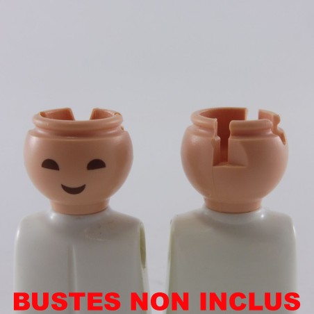 Playmobil 24486 Playmobil Lot of 2 Asian Heads with Favorite Location