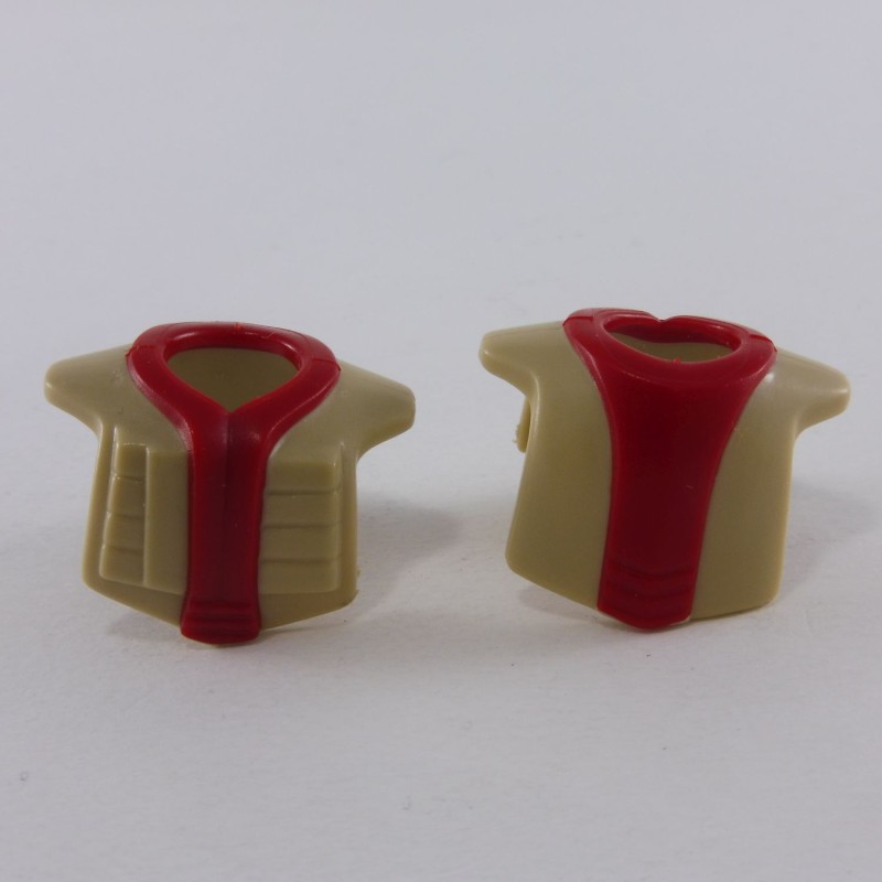 Playmobil 24463 Playmobil Lot de 2 Cols Beige et Rouge Foncé