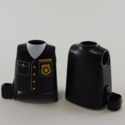 Playmobil 24779 Playmobil Lot of 2 Black Police Busts with Holster