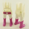 Playmobil 23473 Playmobil Set of 2 Pairs of Legs Woman White Boots and Belt Roses