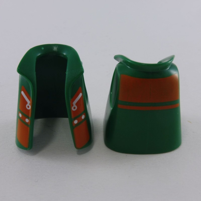 Playmobil 5655 Playmobil Lot de 2 Gilets Vert Poches Zip Marron