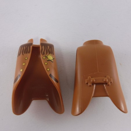 Playmobil 24457 Playmobil Lot de 2 Manteaux Cowboy Marron avec Franges