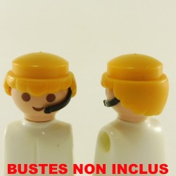 Playmobil 23494 Playmobil Lot de 2 Têtes Cheveux Frisés Jaunes et Micro