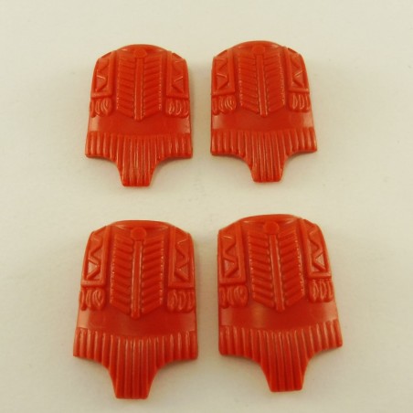 Playmobil 10350 Playmobil Lot de 4 Tabliers Foulards Indien Vintage Rouge 3569...