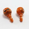 Playmobil 6148 Playmobil Lot of 2 Bronzed Tan Badly Shaved Eyes