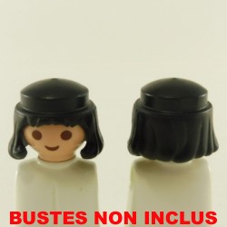 Playmobil 4430 Playmobil Lot de 2 Têtes avec Cheveux Noirs Moyen Age